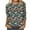 Multicolor Tops for Women_a, variant on CYMMPU Summer Fall Plus Size Tunic Tops Basic Tees Business Work Blouses Floral Printed 3/4 Length Sleeve Shirts Crewneck Vintage 2025 Clothes for Women Multicolor XXL
