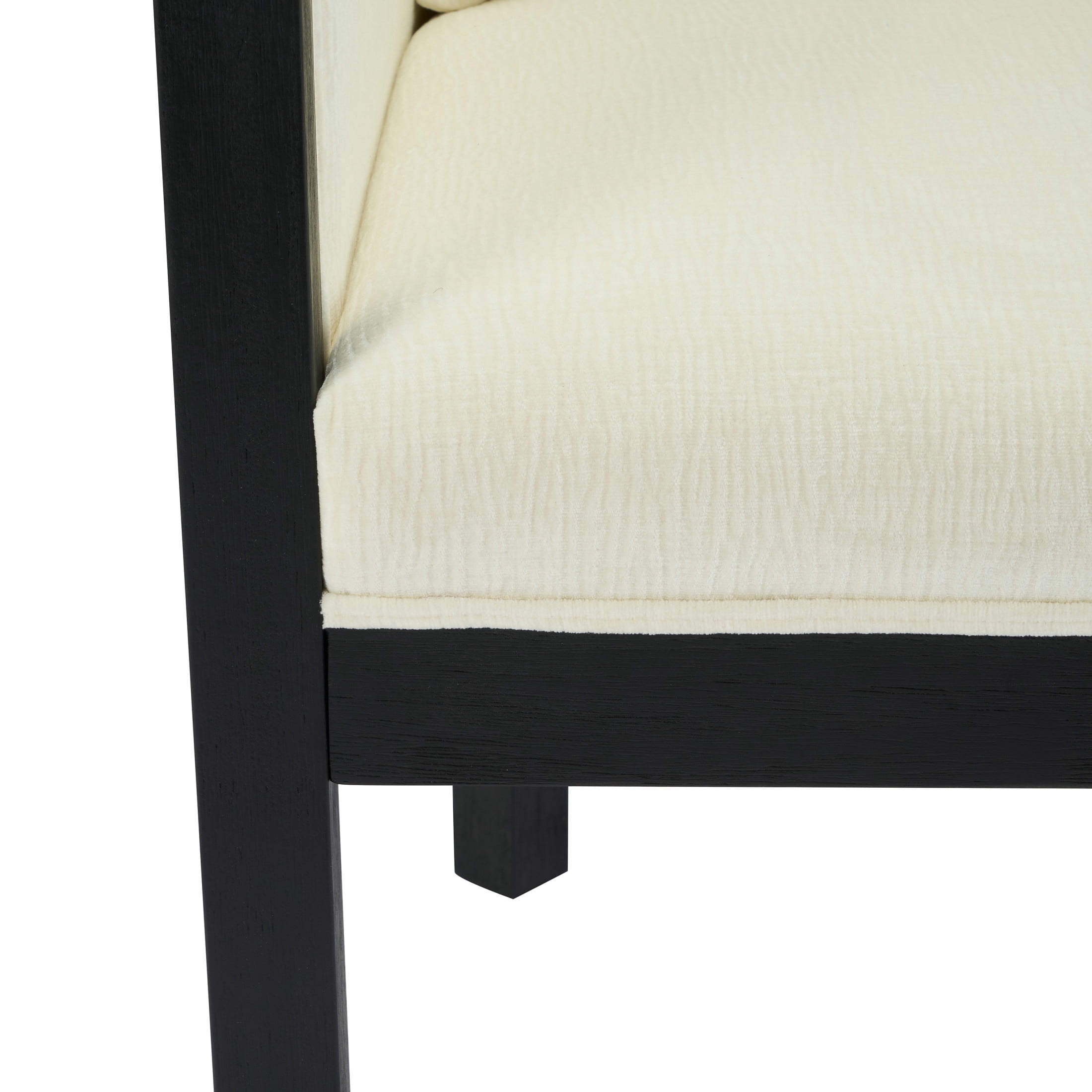 Christopher Knight Home Linen Upholstered Dining Chair, Accent Armchair with Solid Wood Frame, Black+White, Set of 2