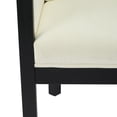thumbnail image 5 of Christopher Knight Home Linen Upholstered Dining Chair, Accent Armchair with Solid Wood Frame, Black+White, Set of 2, 5 of 12