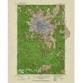 thumbnail image 2 of USGS 15x18 Gold Ornate Wood Framed with Double Matting Museum Art Print Titled - Mt Rainier Washington Quad - USGS 1924, 2 of 4