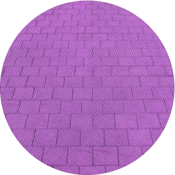 Ahgly Company Machine Washable Indoor Square Transitional Bright Neon Pink Purple Area Rugs, 3' Square