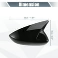 thumbnail image 3 of 1 Pair Car Rear View Driver Passenger Side Mirror Cover Cap Overlay Gloss Black for Mazda 3 Axela 20-22, 3 of 6