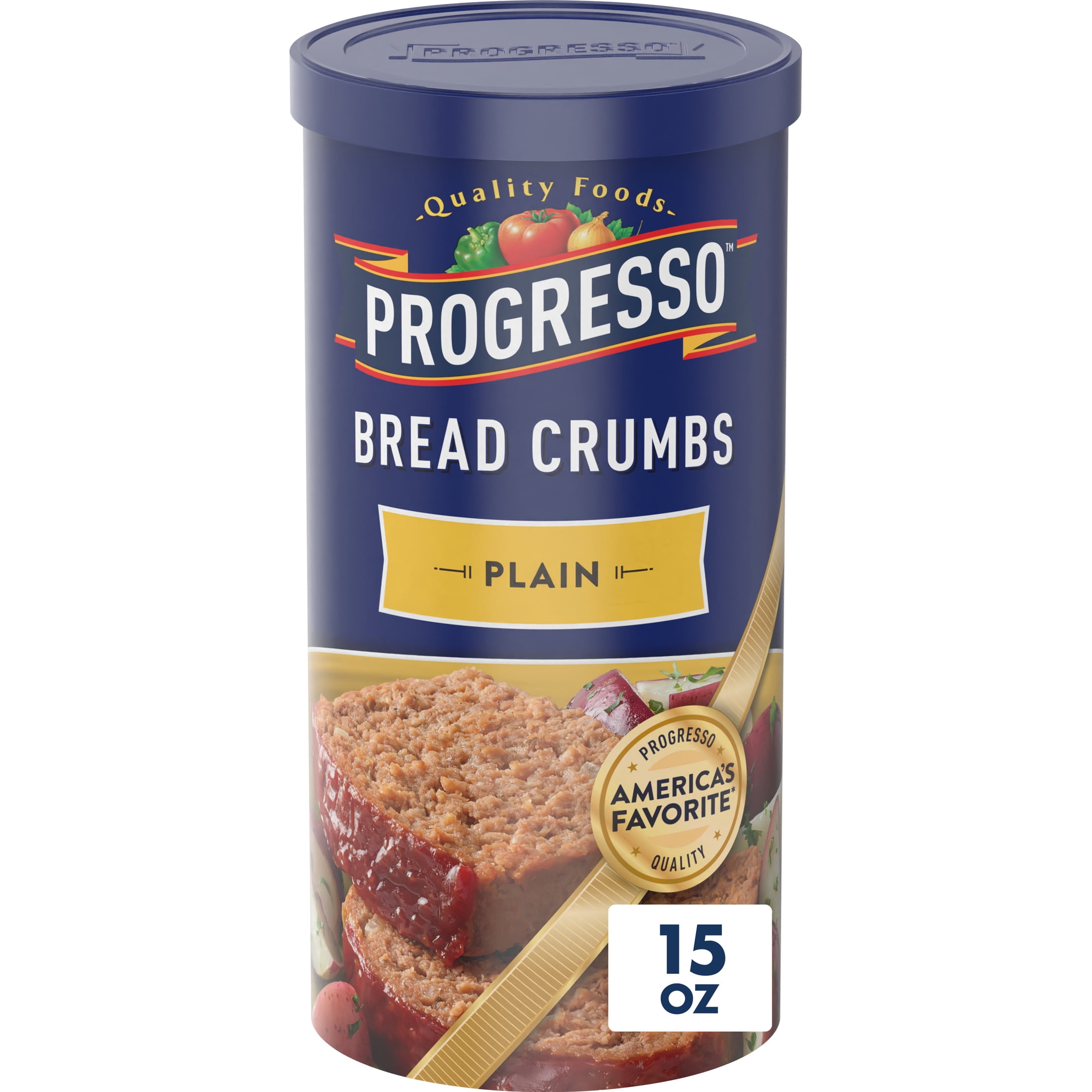 (6 pack) Progresso, Bread Crumbs, Plain, Cooking Ingredient, Canister, 15 oz