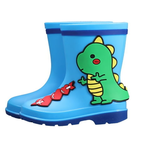 

Christmas Gift Juebong Children Infants Baby Boys Girls Cartoon Waterproof Dinosaur Rain Boots Shoes