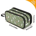 thumbnail image 4 of FORMRS Pencil Case with 3 Compartments Zipper Pouch, Elementary School Level and up, Green Cat Pattern, 4 of 8