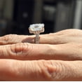 thumbnail image 5 of Forever Jewels 3.50Ct Radiant Cut Moissanite Womens Engagement Ring 14K White Gold Plated, 5 of 5