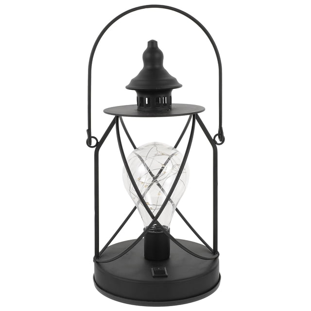Lámpara de noche vintage, lámpara de mesa de alambre de hierro, lámpara de mesa de metal moderna, lámpara de escritorio decorativa, adorno