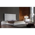 thumbnail image 1 of White Modern Leather Platform California King Bed, 1 of 2