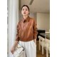 thumbnail image 4 of Abrigo de piel de oveja vintage recortado para mujer, tendencia primavera otoño 2024, chaqueta de moto de cuero genuino con cremallera simple de alta gama, 4 of 4