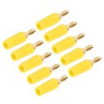 thumbnail image 4 of 10 Uds J.10007 2,5mm conector Banana de latón chapado en oro conector de clavija de plátano instrumento enchufe de prueba amarillo VoborMX herramienta, 4 of 8