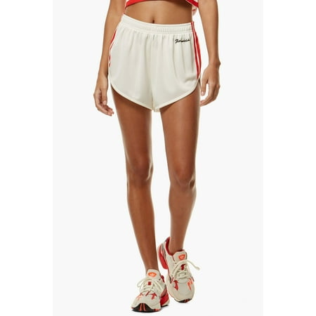 Adidas x Fiorucci Women's Vintage Shorts, X-Small Off-White/Red