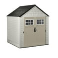 thumbnail image 2 of Rubbermaid 7x7 Feet Resin Outdoor Storage Shed + 34 Inch Tool & Sports Shed Rack, 2 of 12