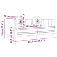 thumbnail image 4 of vidaXL 2 Piece Sofa Set with Pillows Dark Grey Velvet, 4 of 5