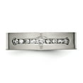 thumbnail image 4 of Auriga Titanium Polished 1/2 ct tw. Diamond 6mm Band Size 11 for Women, 4 of 8
