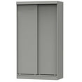 thumbnail image 2 of Pemberly Row Modern Modern Wood Double Sliding Door Wardrobe in Light Gray, 2 of 3