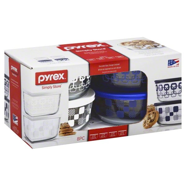 Pyrex Simply Store 4 Cup Decorated Glass Storage Containers, 1 set - Walmart.com - Walmart.com