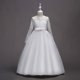 thumbnail image 1 of Vestido de niña grande, vestido de princesa de encaje de manga larga, vestido de niña de las flores, falda abullonada, 1 of 6