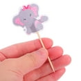 thumbnail image 2 of LYTMENT 36pcs Pink Elephant Cake Toppers: Baby Shower Cake Decorations Animal Cupcake Picks for Birthday Shower Party Supplies, 2 of 9