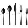 thumbnail image 2 of Black Silverware Cutlery Set,20-Piece Stainless Steel Black Flatware Utensils Service for 4,Include Knife Fork Spoon,Dishwasher Safe, 2 of 7
