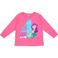 thumbnail image 3 of Inktastic Fourth Birthday Mermaid Girls Long Sleeve Toddler T-Shirt, 3 of 5