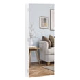 thumbnail image 6 of Hassch Mirror Jewelry Cabinet, Wall/Door Mounted Jewelry Armoire, Full Body Mirror with Storage, Lockable Jewelry Organizer for Home, White, 6 of 7