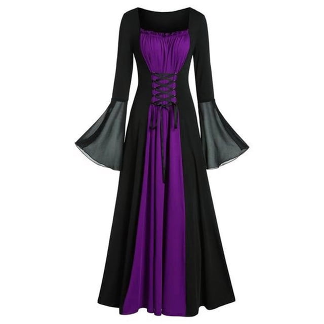SXcggal Robe Style Punk à Coutures Polyvalente Décontractée Vêtements Uniques