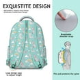 thumbnail image 5 of Unicorn and rainbow theme backpack for Student, sparkly moon and clouds cartoon print, waterproof oxford material, adjustable straps for all-day comfort, 5 of 6