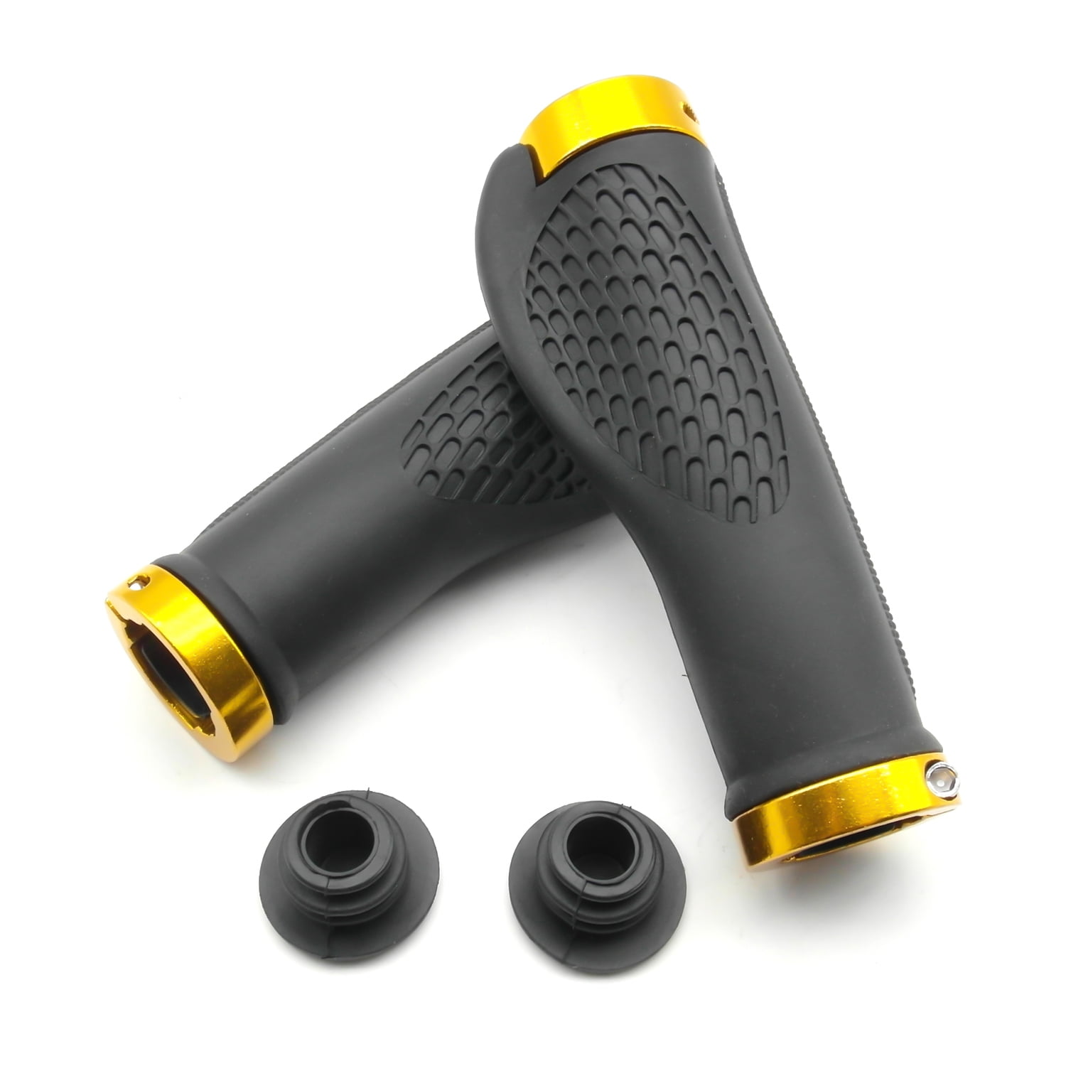 TrendBox 1 Pair (Golden) Ergonomic Design Rubber Bike Bicycle Handlebar