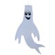 thumbnail image 2 of Fiudx Calavera Colgante Espeluznante, Diseño de Ropa Hecha Jirones, Decoración para Fiesta de Halloween, Decoración para Casa Embrujada o Bar, Sin Olores Desagradables, Color Blanco, Tamaño 110 X 57, 2 of 2