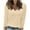 Beige, variant on gakvbuo Fall Pullover Tunic Shirts For Women Women's Solid Color Casual Slim Fitting Knitwear Pullover V-Neck Long Sleeve Sweater Tops Blouse