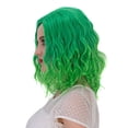 thumbnail image 4 of Xiao Hua Women's Fashion Wig Green Synthetic Short Hair Wig Curly Wig, 4 of 4