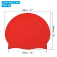 thumbnail image 2 of Uxcell Silicone Swim Caps Unisex NonSlip Pool Caps Waterproof Elastic Swimming Hats Red, 2 of 5