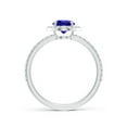 thumbnail image 2 of ANGARA Natural Vintage Style Claw-Set Round Tanzanite Halo Ring in 14K White Gold for Women (Size-6mm) | December Birthstone, Birthday, Anniversary, Jewelry Gift for Women | Natural Tanzanite Ring, 2 of 8