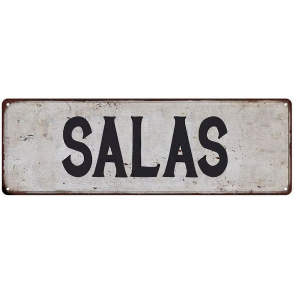 SALAS Vintage Look Rustic Chic Metal Sign 6x18 106180036285