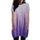 thumbnail image 1 of Moda Mujer Causal Cuello Redondo Blusa Estampada Camiseta de Manga Corta Verano Pocktes Tops Fridja ghk3527, 1 of 5