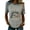 Gray, variant on Women's Stylish Casual Star-printed Blouse Gray M Gray M