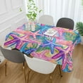 thumbnail image 2 of Yayeee Tablecloths 60" x 60" Rectangle Wrinkle Resistant Party Table Cover, Gradient Starfish Pattern, 2 of 8