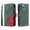 Green, variant on Zipper Wallet Case for iPhone 15 Pro Large Capacity Card Slots Holder Magnetic Cover, Luxury PU Leather Shockproof Flip Case with Kickstand Wrist Strap Handbag Protective Case, Black