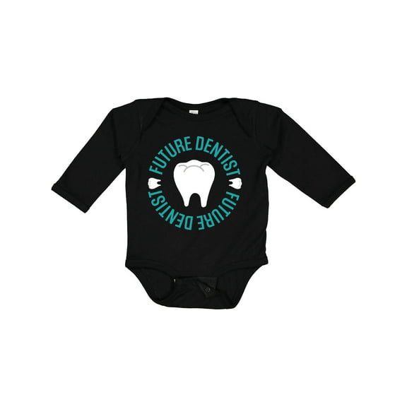 Inktastic Future Dentist Childs Dentistry Boys or Girls Long Sleeve Baby Bodysuit
