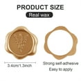 thumbnail image 3 of Briartw 30PCS Botanical Adhesive Wax Seal Stickers Self-Adhesive Wedding Invitation Envelope Seal Gold Stickers, 3 of 8