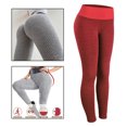 thumbnail image 4 of Leggings de levantamiento de glúteos para mujer Hugo texturizados Rojo L, 4 of 9