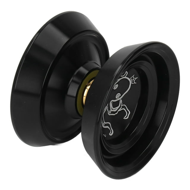 Yoyo, Jouet Yoyo Professionnel Avancé KK Roulement Rond pour Entraînement Noir Or, Rouge Bleu, Noir Brillant