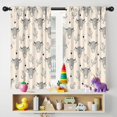 thumbnail image 5 of Blackout Kids Curtains,Beige Highland Cow Cactus Triangle Pattern Childrens Insulated Curtains Set Of 2,Bedroom Essentials,Toddler Room Decor 42"x54", 5 of 5