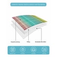 thumbnail image 5 of Colorful Plaid Full Size Down Alternative Comforter, Lightweight Comforter Quilt Bedding Set with Pillow Shams Modern Chic Rainbow Gradient Striped All Seasons Bed Comforter Duvet Insert 78"x90", 5 of 7