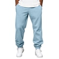 thumbnail image 2 of Men's Casual Baggy Sweatpants Casual Jogging Pants Elastic Waist Drawstring Open Bottom Workout Fall Outfits,loose Joggers Pants,fashion Streetwear, 2 of 7