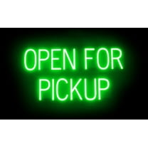 SpellBrite OPEN FOR PICKUP LED Sign for Business. 29.3" x 15.0" Green OPEN FOR PICKUP Sign Has Neon Sign Look With Energy Efficient LED Light Source. Visible from 500  Feet, 8 Animation Settings.