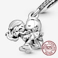 thumbnail image 4 of Abalorio de plata de ley 2022 para mujer, candado en forma de corazón dorado, abalorio de vela de cumpleaños, compatible con pulsera Pandora Original, joyería artesanal, novedad de 925, 4 of 4
