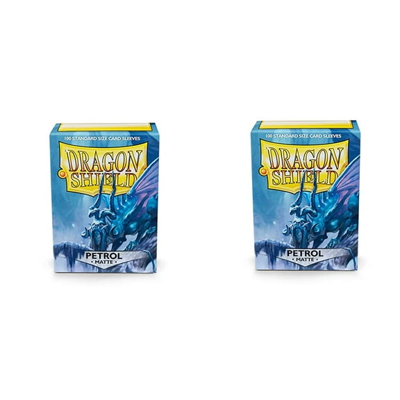 2 Packs Dragon Shield Matte Petrol Standard Size 100 ct Card Sleeves Value Bundle!