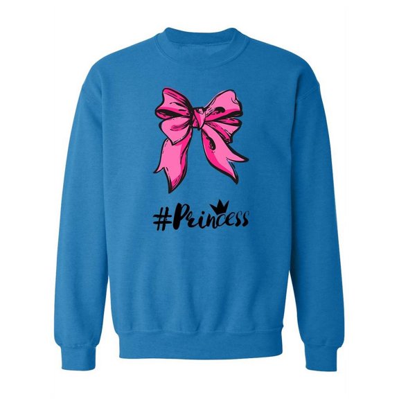 Princess Pink Bow Design. Sweatshirt Women - Women Sweatshirt, Medium