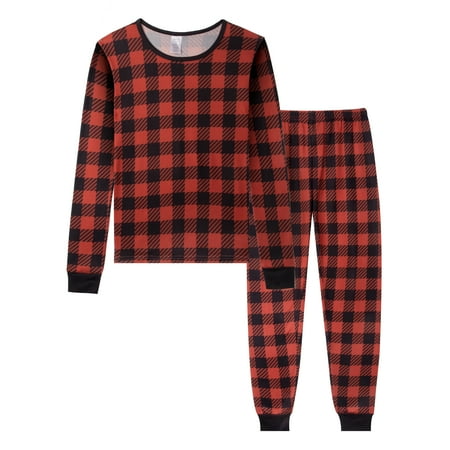 

Modern Kids Boys Pajama Sets Buffalo Plaid Soft Boy PJs